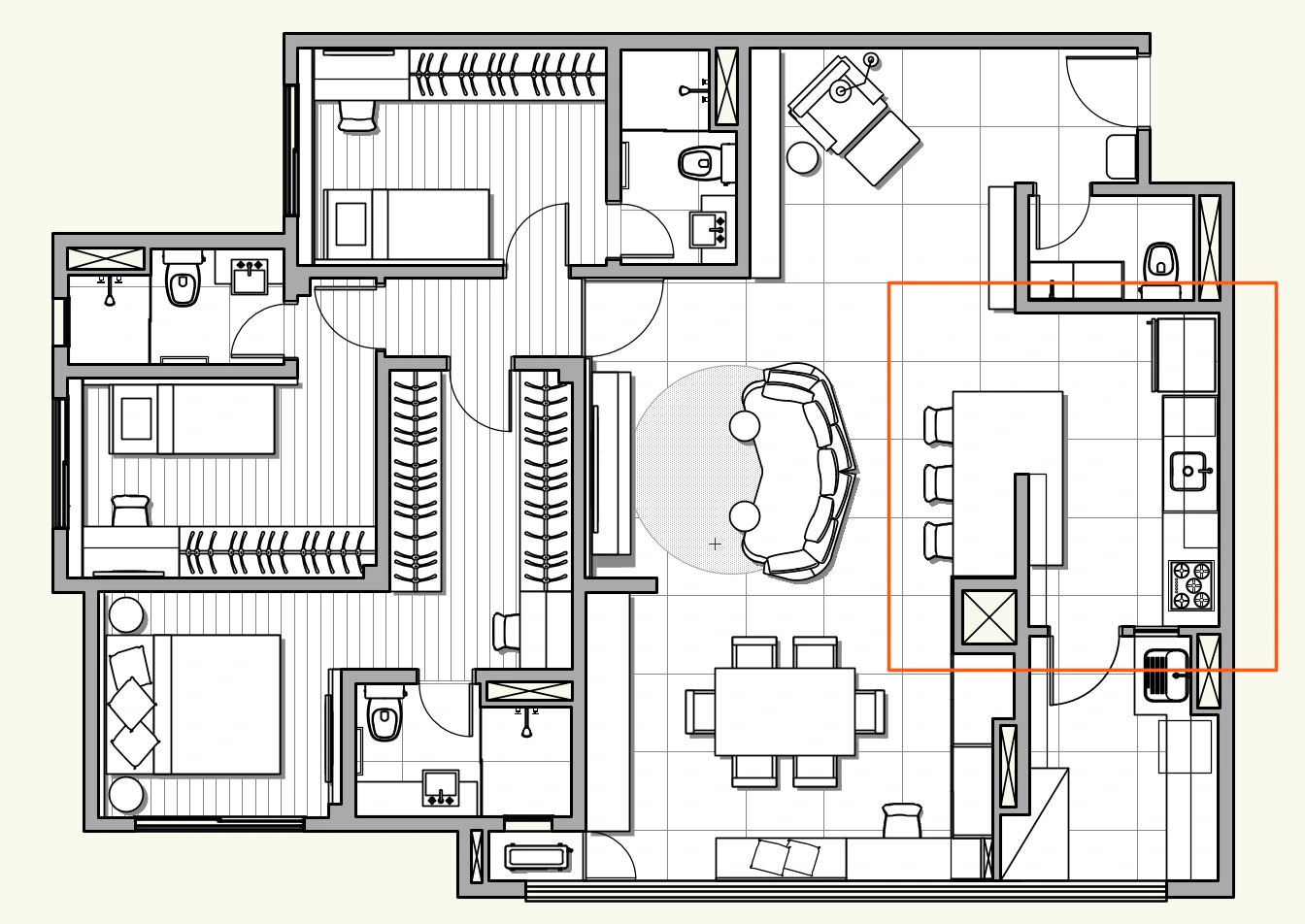 Planta baixa — Apartamento Pinheiros